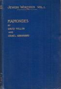 MAIMONIDES By David Yellin & Israel Abrahams - Judaismus