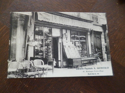 CPA 30  Gard Nîmes Pub Librairie Papeterie Gaudissard Vente De Cartes Postales  TBE - Nîmes