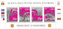 ANDORRA FRANCESA 2005 - JOCS DELS PETITS ESTATS  - 1 BLOCK YVERT Nº 609-612 - Ungebraucht