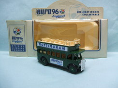 Lledo UEFA Euro 96 - BUS AEC REGENT Open Top NOTTINGHAM Football BO - LKW, Busse, Baufahrzeuge