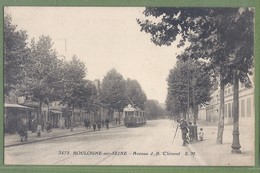 CPA - HAUTS DE SEINE - BOULOGNE SUR SEINE - AVENUE J.B. CLÉMENT - Animation, Tramway Ligne 16, Commerces - EM / 3473 - Boulogne Billancourt