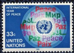 Nations Unies 1986 Oblitéré Used International Year Of Peace Année Internationale De La Paix - Gebraucht