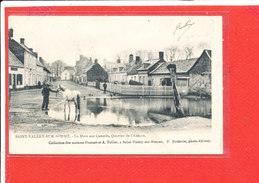 80 SAINT VALERY Sur SOMME Cpa Animée La Mare Aux Canards Quartier De L ' Abbaye        Edit Poidevin - Saint Valery Sur Somme