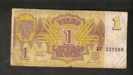 Pa. Latvia Lettland 1 Latvijas Rublis Latvian Ruble Rouble 1992 Ser. KC 338360 Banknote Repshe - Letland