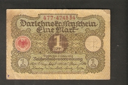 Pa. Germany Weimar Republic Darlehenskassenschein 1 MARK 1920 - # 477 . 474534 - 1 Mark