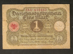 Pa. Germany Weimar Republic Darlehenskassenschein 1 MARK 1920 - # 548 . 419462 - 1 Mark