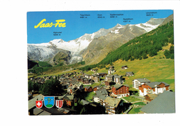 Cpm - Suisse - SAAS FEE - 1996 - BLASON LETTRE ALPHABET " S F " - Saas Im Prättigau