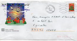 1999--PAP Repiqué Meilleurs Voeux----cachet Mécanique Secap Muette--Bergerac-24 - PAP:  Varia (1995-...)