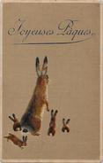 CPA Lapin Bunny Rabbit Circulé Gaufré Fantaisie Pâques - Other & Unclassified