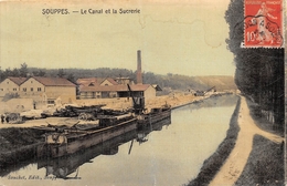 77-SOUPPES- LE CANAL ET LA SUCRERIE - Souppes Sur Loing