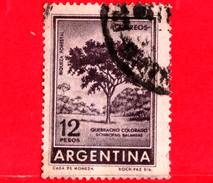 ARGENTINA - Usato - 1962 - Ricchezza Forestale - Schinopsis Balansae - Quebracho Colorado - 12 - Used Stamps