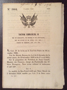 REGNO DI SARDEGNA  1856 DECRETO VITTORIO EMANUELE II SULLE POSTE IN FRANCESE STAMPATO TIP. CHAMBERY - Décrets & Lois