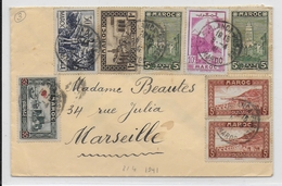 MAROC - 1941 - ENVELOPPE De CASABLANCA  => MARSEILLE - Cartas & Documentos