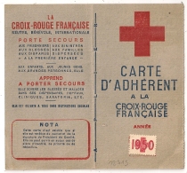 Carte D'Adhérent A La CROIX ROUGE FRANCAISE 1950. TARBES. Vignette 1F. - Cruz Roja