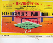 42 - ROANNE- BUVARD PAPETERIE ETS PAUL DUBUIS- ENVELOPPES IMPRIMERIE - - Papeterie
