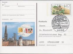 3127  Entero Postal Alemania, Schrobenhausen 1991, - Geïllustreerde Postkaarten - Gebruikt