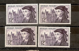 VARIETE SERIE  N 1034 ** -  COULEURS PASSANT DE VIOLE CLAIR A VIOLET FONCE ET NOIR -TRES VISIBLE AU SCANN - RRR !!! - Unused Stamps