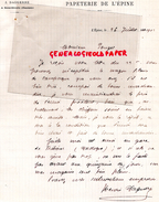 16 - ST  SAINT SEVERIN-  LETTRE MANUSCRITE SIGNEE  PAPETERIE IMPRIMERIE DE L' EPINE - J. DAGUERRE 1902 - Stationeries (flat Articles)