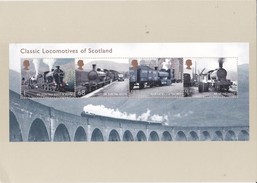 Carte Britannique Neuve, Locomotive à Vapeur écossaise (issued By Royal Mail On 8 March 2012) - Stations With Trains