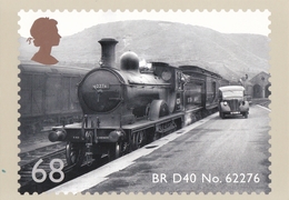 Carte Britannique Neuve, Locomotive à Vapeur écossaise (issued By Royal Mail On 8 March 2012) - Stations With Trains