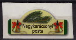 CHRISTMAS - OFFICIAL Self Adhesive Postal LABEL - 2000's Hungary - Used In Post Office NAGYKARACSONY Transl. CHRISTMAS - Machine Labels [ATM]