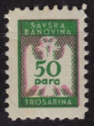 Yugoslavia - Savska / Hrvatska Banovina - 1940 Revenue Luxury Tax Stamp - 50 P. - Mnh - Service
