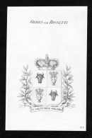 Grafen Von Rossetti - Rossetti Wappen Adel Coat Of Arms Kupferstich  Heraldry Heraldik - Estampes & Gravures