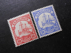 D.R.9/10   10/20Pf** Deutsche Kolonien (Karolinen) 1900/10  Mi € 7,50 - Isole Caroline