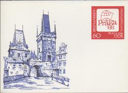 3132   Entero  Postal  Praga 1988  Alemania, DDR Briefmarken - Postcards - Mint