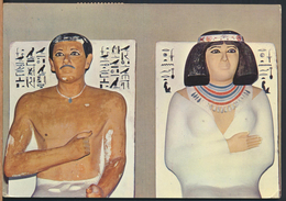 °°° 4159 - EGYPT - STATUES OF PRINCE RAHOTEP AND PRINCESS NOFERT - 1973 With Stamps °°° - Pyramides