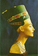 Egitto, Egypt, Painted Limestone Bust Of Queen Nefertiti, Busto Regina Nefertiti - Persone