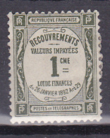 N° 43 Taxes 1c Olive:  Beau Timbre Neuf Très Légère Charnière - 1859-1959 Nuovi