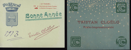 Carte De Bonne Année Du Poète Trimardeur Impressionniste  Tristan Cloëlo Cloelo Autographe 1913 - Autres & Non Classés