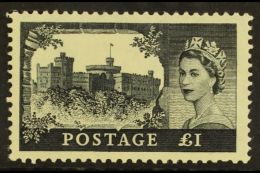 1958  £1 Black, Waterlow Castle, SG 539, Superb NHM. For More Images, Please Visit... - Other & Unclassified