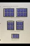 1952-1960 1d ULTRAMARINE BOOKLET PANES.  SPECIALIZED NEVER HINGED MINT COLLECTION Of All Different Complete... - Other & Unclassified