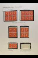 1952-1960 ½d ORANGE BOOKLET PANES.  SPECIALIZED NEVER HINGED MINT COLLECTION Of All Different Complete... - Other & Unclassified