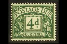 POSTAGE DUE  1937-8 4d Dull Grey-green, Wmk "G VI R" SG D31, Never Hinged Mint. For More Images, Please Visit... - Unclassified