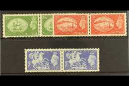 1951  Festival Of Britain Set (less £1), SG 509/11, Never Hinged Mint PAIRS (6 Stamps) For More Images,... - Unclassified