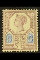 1887-92  5d Dull Purple & Blue, Die II, Considerable Damage To Left Value Tablet, SG Spec K36c, SG 207a,... - Sonstige & Ohne Zuordnung