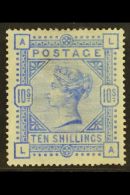 1883-84  10s Pale Ultramarine, SG 183a, Lightly Hinged Mint With Minor Gum Wrinkles. For More Images, Please... - Sonstige & Ohne Zuordnung