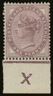 1881  1d Lilac Control Single With Control Letter "X" Inverted, SG Spec. KC53a, Fine Mint. For More Images,... - Sonstige & Ohne Zuordnung