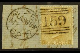 1862-64  9d Bistre, SG 86, Superb Used On A Piece With Glasgow May 1862 Duplex.  For More Images, Please Visit... - Other & Unclassified