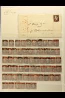 1841 1D REDS - TOP QUALITY POSTMARKS COLLECTION  A Delightful Assembly Of Mostly Fine 4-margin Examples. With... - Other & Unclassified