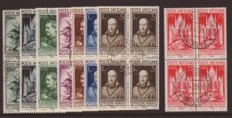 1936  Catholic Press Set, Sass 47/54, Complete In Superb Used Blocks Of 4. Highly Unusual. (32 Stamps) For More... - Other & Unclassified