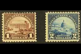 1922-25  Definitive $1 Violet Brown And $2 Deep Blue (Sc 571/72, SG 579/80) Never Hinged Mint. (2 Stamps) For... - Altri & Non Classificati