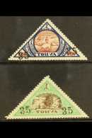 1932  35k On 18k  & 35k On 28k Triangulars, SG 37/8, Very Fine Mint. (2 Stamps) For More Images, Please Visit... - Tuva