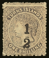 1881  "½" On 1s Lilac, Setting 4, Type 5, SG 13, Fine Mint. For More Images, Please Visit... - Turks And Caicos