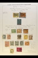 POSTAL CANCELS OF TURKEY  Collection Of Cancellation Types On 19th Century Stamps, Displayed On Album Pages.... - Sonstige & Ohne Zuordnung