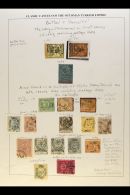 POSTAL CANCELS OF TURKEY  Collection Of Cancellation Types On 19th Century Stamps, Displayed On Album Pages.... - Altri & Non Classificati