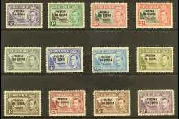 1952  KGVI Opt'd Complete Definitive Set, SG 1/12, Fine Mint (12 Stamps) For More Images, Please Visit... - Tristan Da Cunha